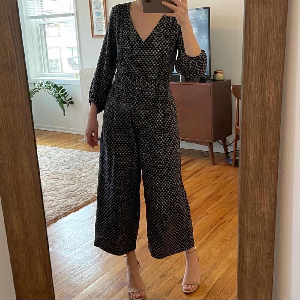Gap Wide Leg, Wrap Jumpsuit with Pattern